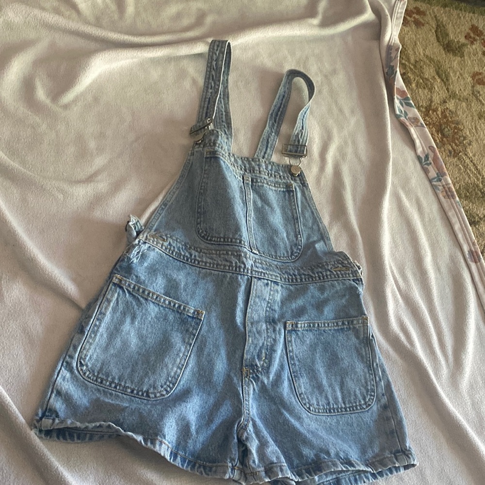 Contempo casual Jean overall shorts